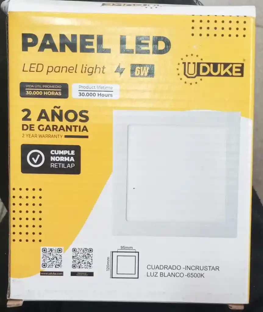 Panel Led Cuadrado 6w Incrustar