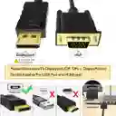 Cable De Video Display Port A Vga 1.5mts (funciona En Un Sola Direccion)
