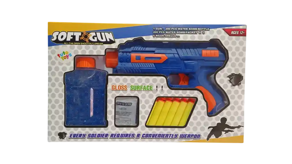 Juguete Pistola Lanza Dardos Pelotas Hidrogel Nerf Interactivo