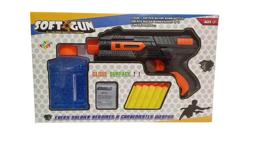 Juguete Pistola Lanza Dardos Pelotas Hidrogel Nerf Interactivo