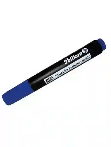 Marcador Permanente Punta Gruesa Pelikan Azul X Und