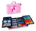 Set Kit Creativo Arte Dibujo Maleta Metálica Para Niñas X 145pcs