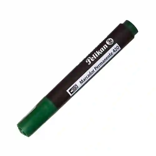 Marcador Permanente Punta Gruesa Pelikan Verde X Und