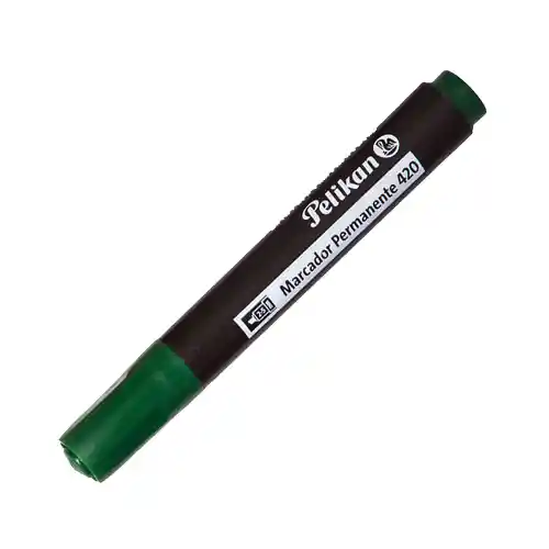 Marcador Permanente Punta Gruesa Pelikan Verde X Und