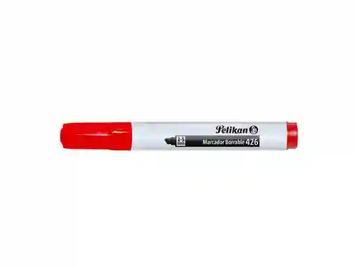 Marcador Borrable Punta Gruesa Pelikan Rojo X Und