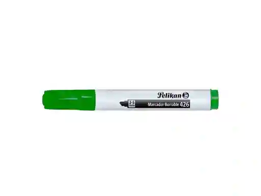 Marcador Borrable Punta Gruesa Pelikan Verde X Und