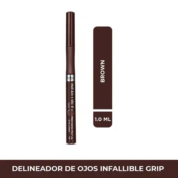 Delineador Liquido Loreal Paris Infallible Grip 03 Brown