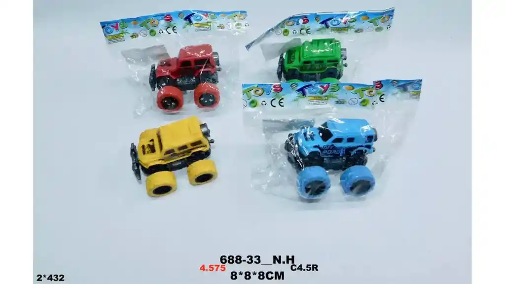 Carro Loco Monstruo 4x4 Impulso Todo Terreno Con Suspensión