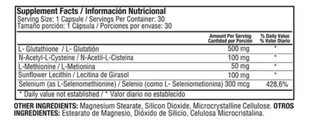 L-glutathione 500mg 30caphealth