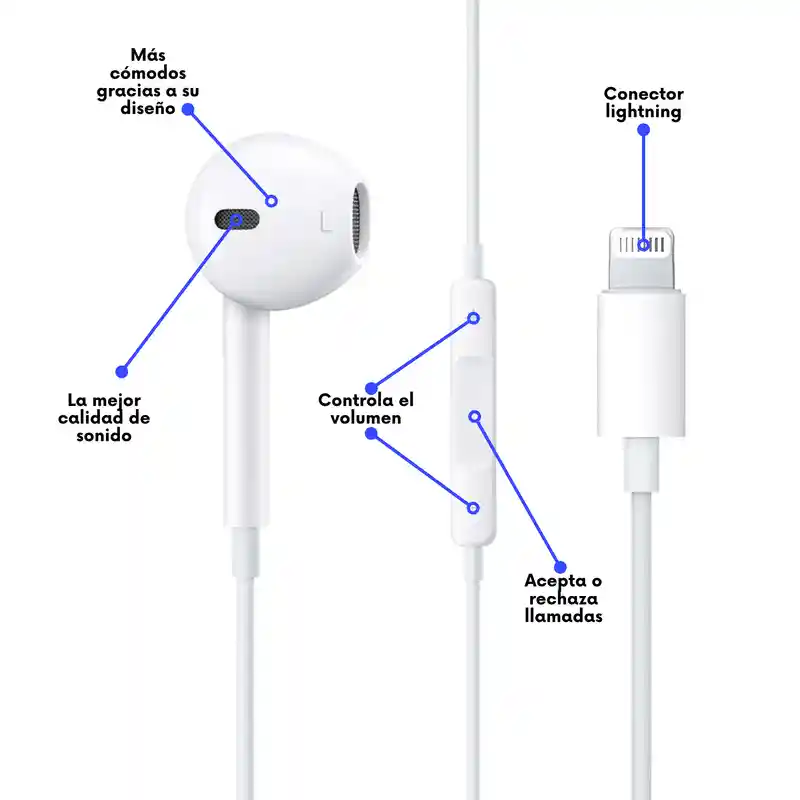 Earpods Tipo Apple Lightning Audifonos Bluetooth