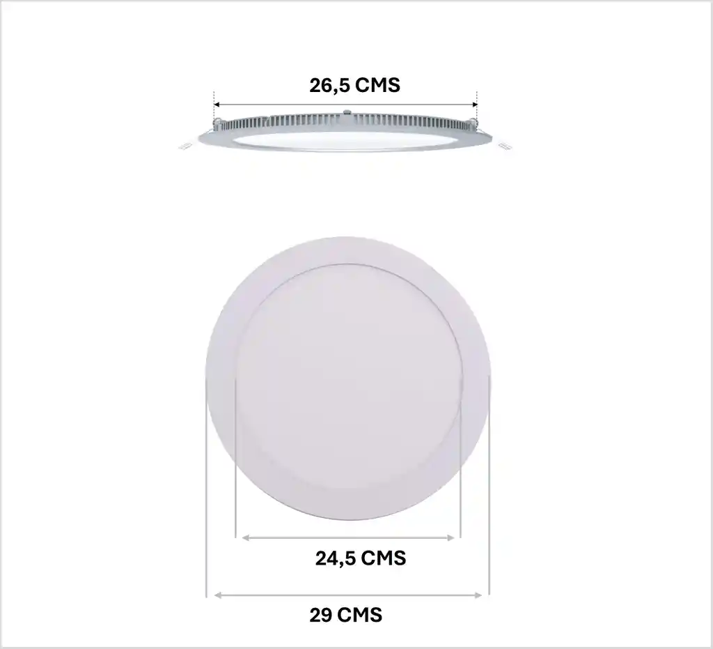 Panel Led Circular Incrustar 24w