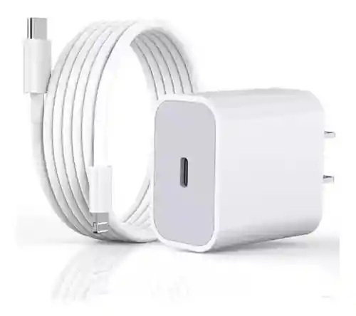 Cargador Iphone 20w Carga Rapida + Cable Lightning Generico