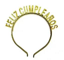 Balaca Feliz Cumpleaños Dorada