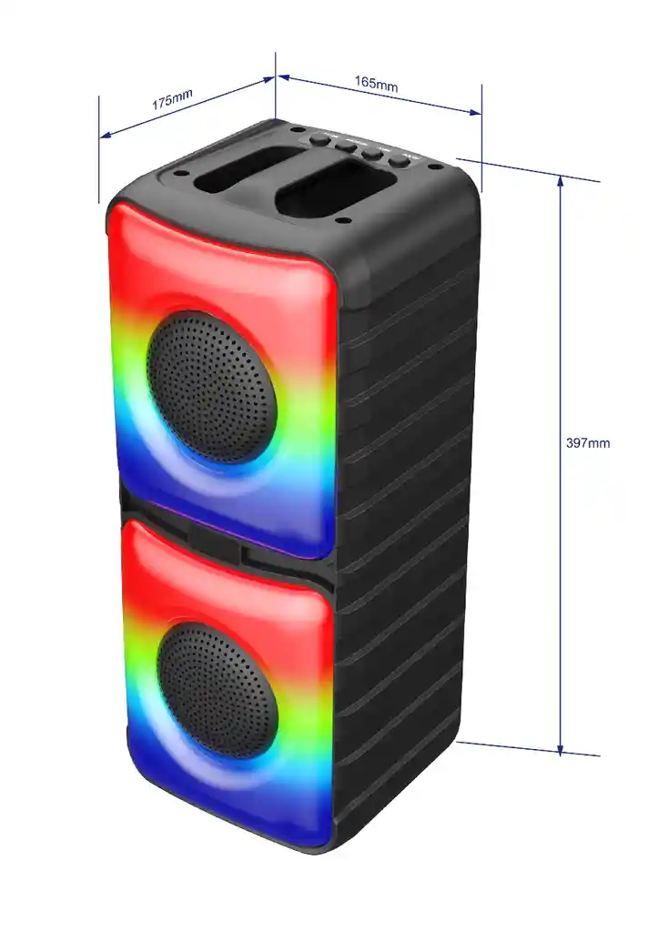 Parlante Luz Led Doble Bocina Rs-4201