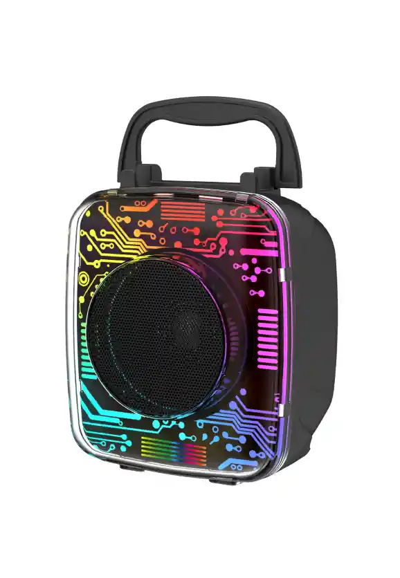 Parlante Luz Led Bocina Diseño Transparente K101