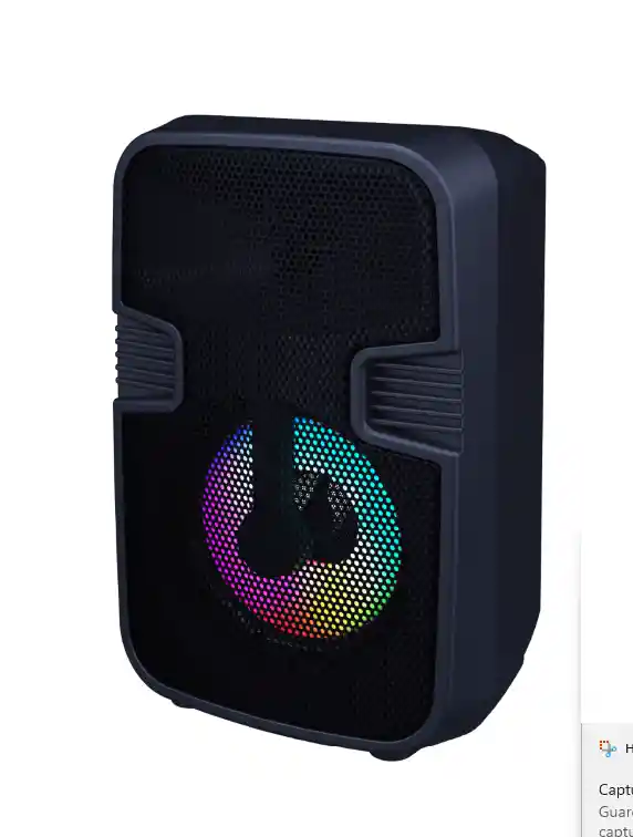 Parlante Luz Led Bocina Negro Jbk-433