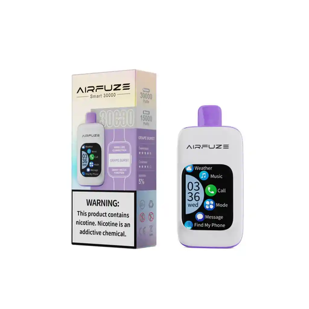 Vape Desechable Airfuze Smart Vape 30000 Puffs Grape Burst