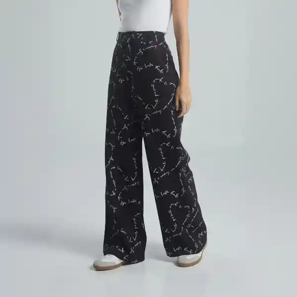 38 / Pantalón Nuestros Corazones - Negro