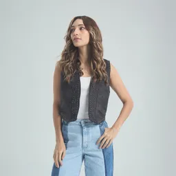 M / Chaleco Destellos - Negro