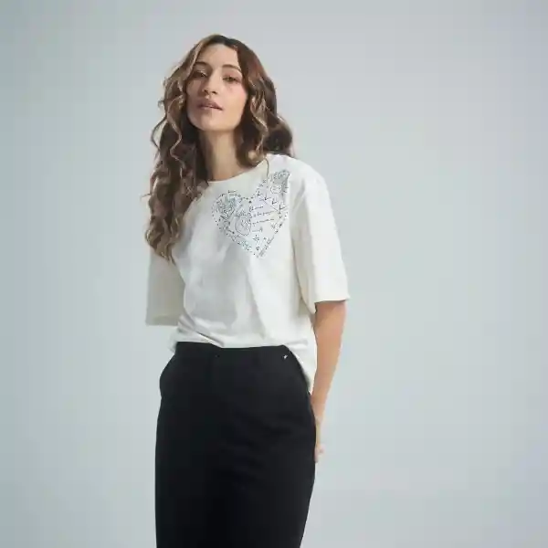 M / Camiseta Brillas Bonito - Marfil
