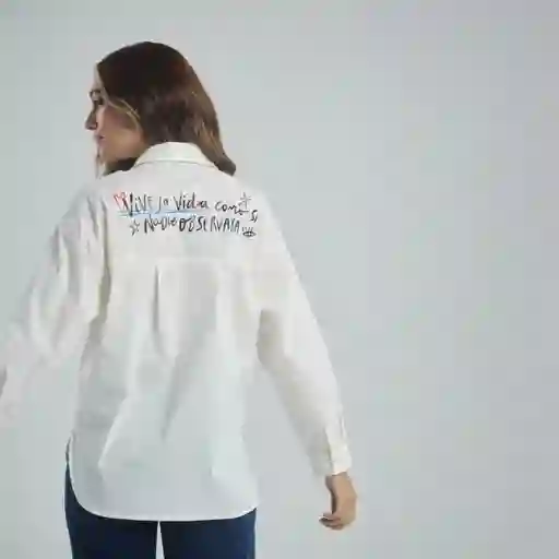 L / Camisa Como Si Nadie Observara - Marfil