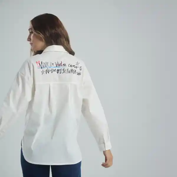 L / Camisa Como Si Nadie Observara - Marfil
