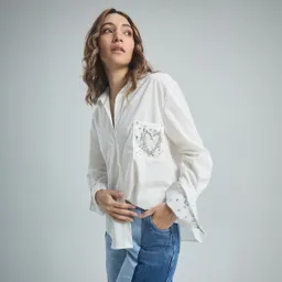 L / Camisa Brilla Corazón - Marfil