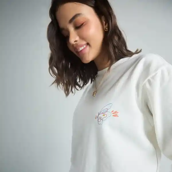 L / Buzo Ser Feliz - Marfil