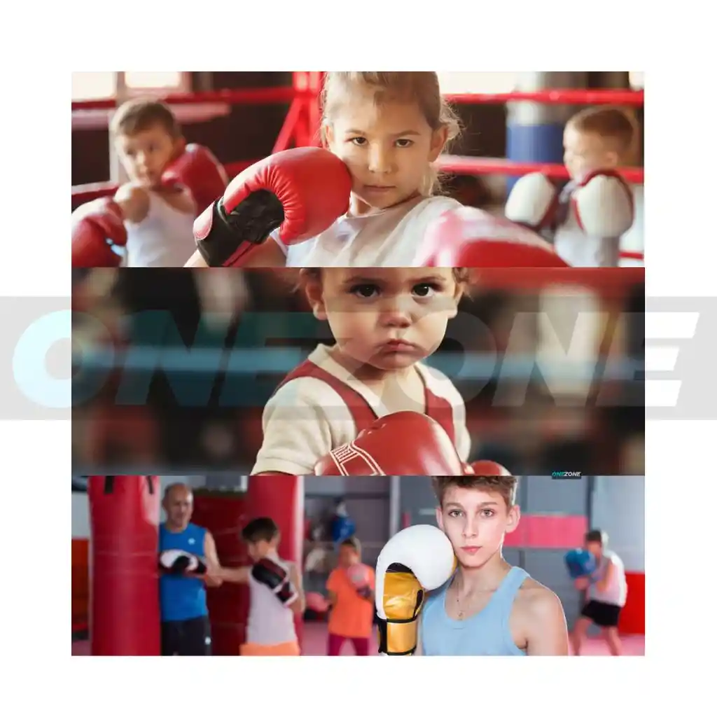 Kit Saco Boxeo Multidiseños + Guantes Para Niño, (infantil) Azul