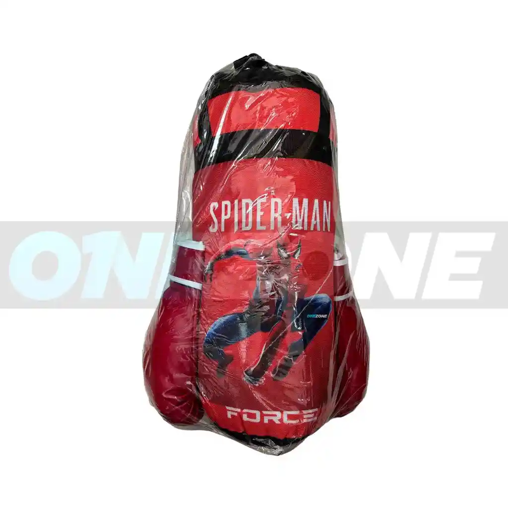 Kit Saco Boxeo Multidiseños + Guantes Para Niño, (infantil) Rojo
