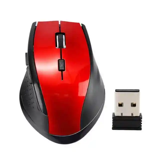 Mouse Inalámbrico Rojo W107