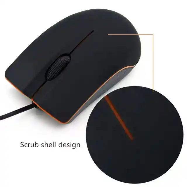 Mouse Alámbrico Negro Yx-003