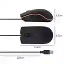 Mouse Alámbrico Rojo Yx-003
