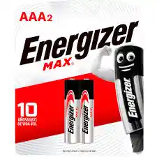 Pila Bateria Energizer Alkalina Aaa X Par