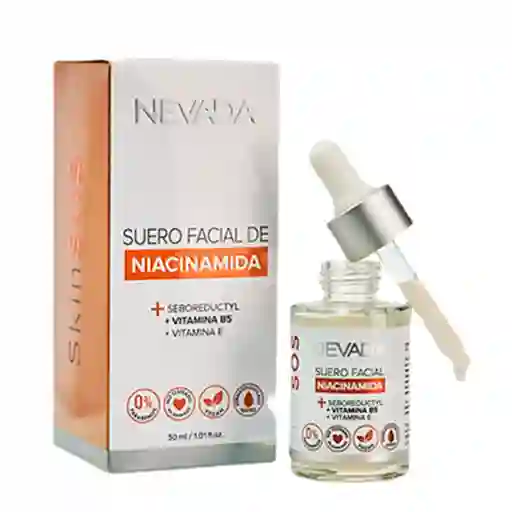 Nevada Suero Facial Niacinamida + Seboreductyl + Vitaminas B5 + Vitamina E - 30 Ml