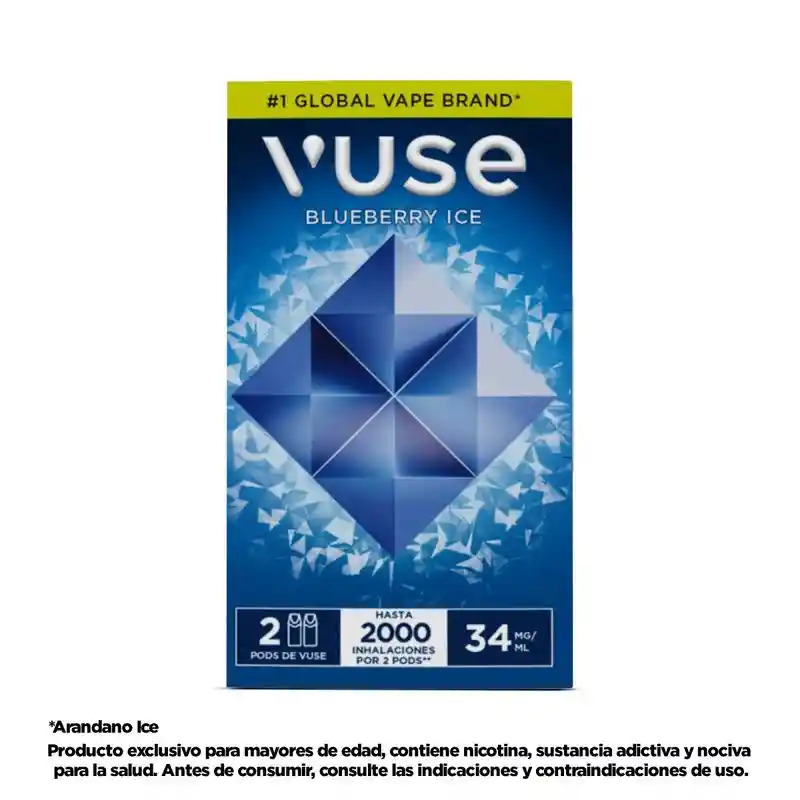 Capsulas Vuse X 2uni 34mg - Blueberry Ice