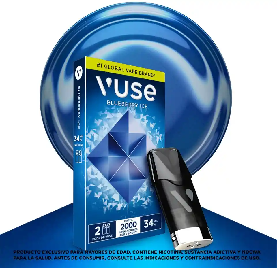Capsulas Vuse X 2uni 34mg - Blueberry Ice