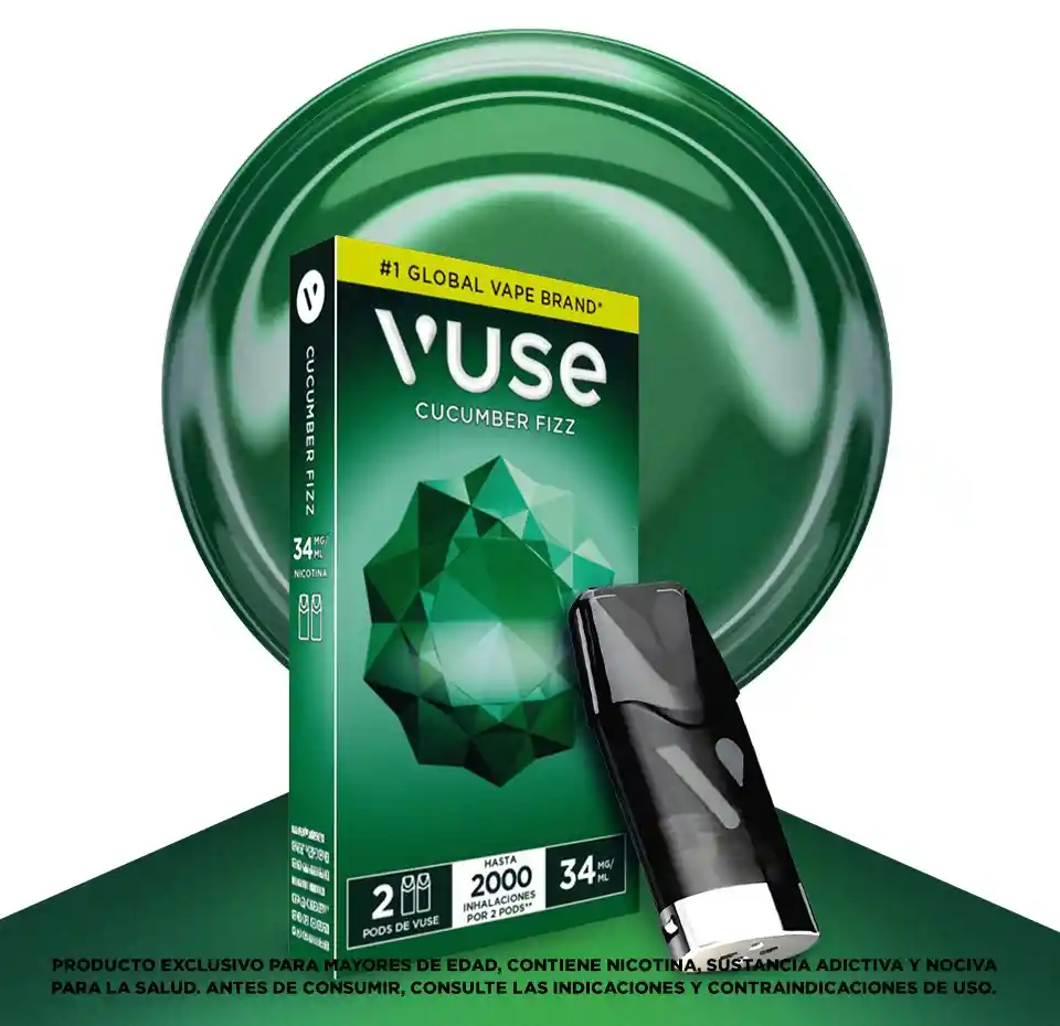 Capsulas Vuse X 2uni 34mg - Cucumber Fizz