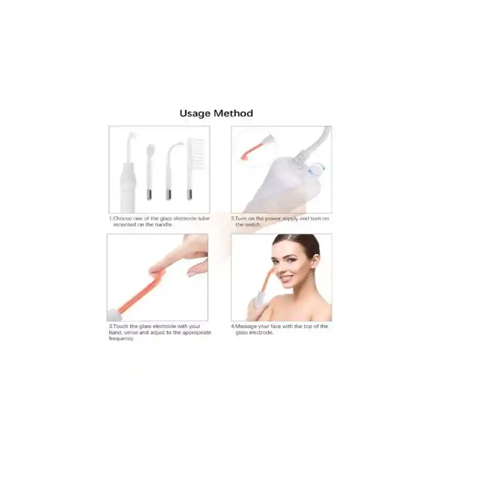 Alta Frecuencia Portátil Facial Y Corporal 4 Electrodos