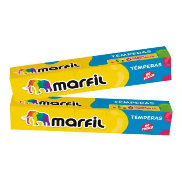 Tempera Marfil X 6 Colores