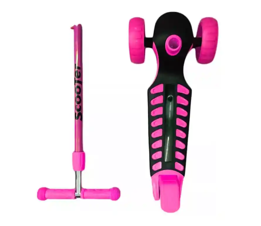 Patineta Scooter Kick And Ride De Llantas Anchas Y Luces