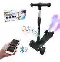 Patineta Scooter Altura Ajustable De Humo Con Luces Led Y Sonido