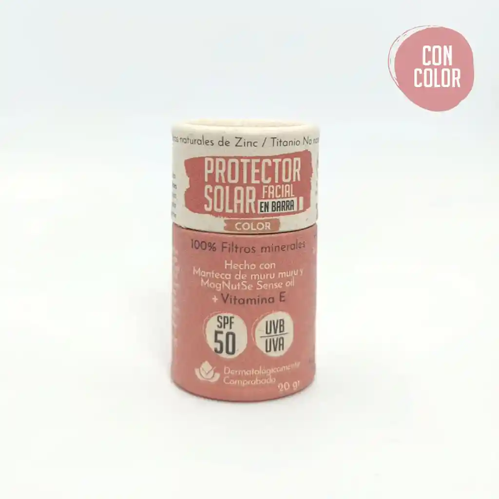 Protector Solar Facial Con Color En Barra Santo Remedio