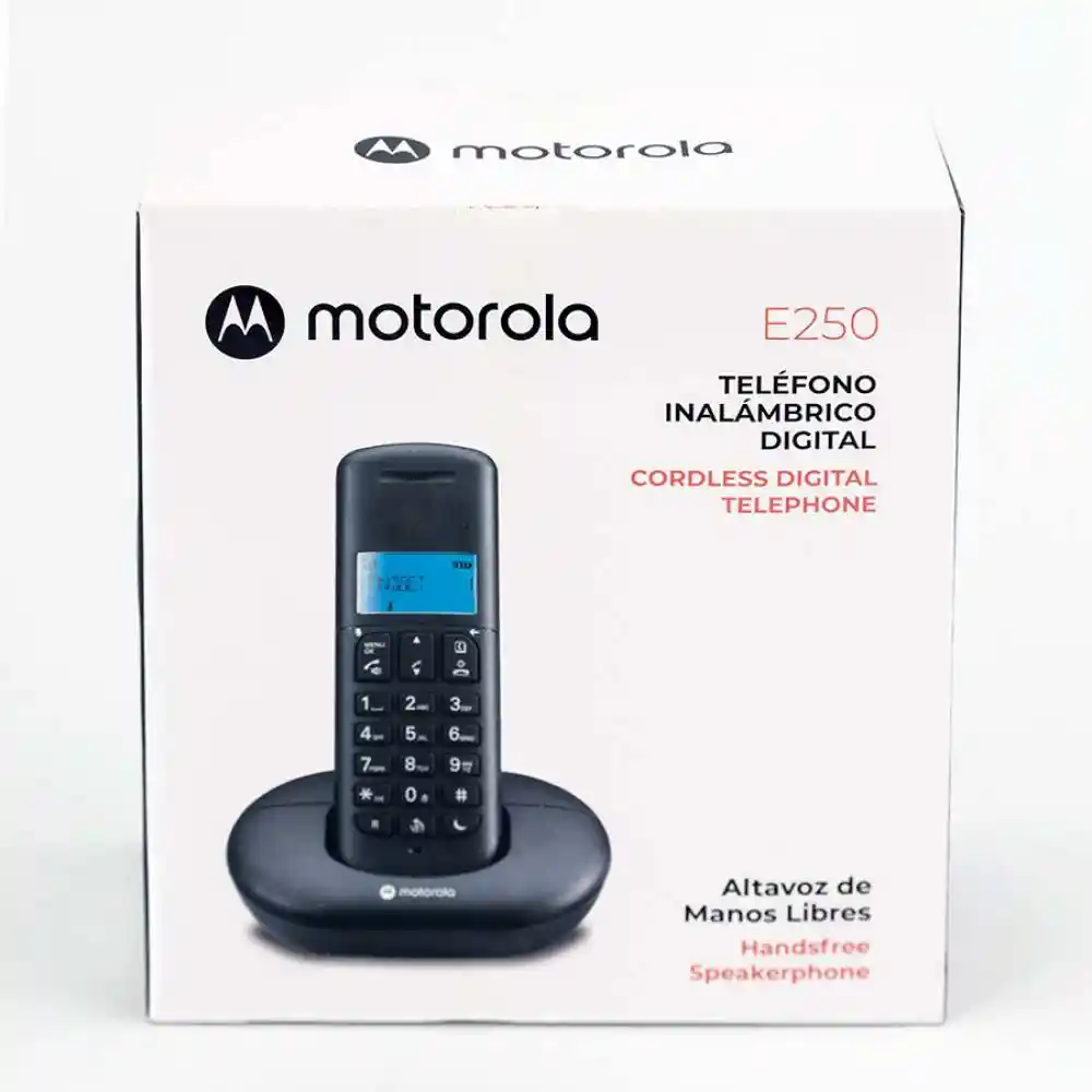 Teléfono Inalámbrico Motorola E250 Ca Negro Dect 6.0 Altavoz