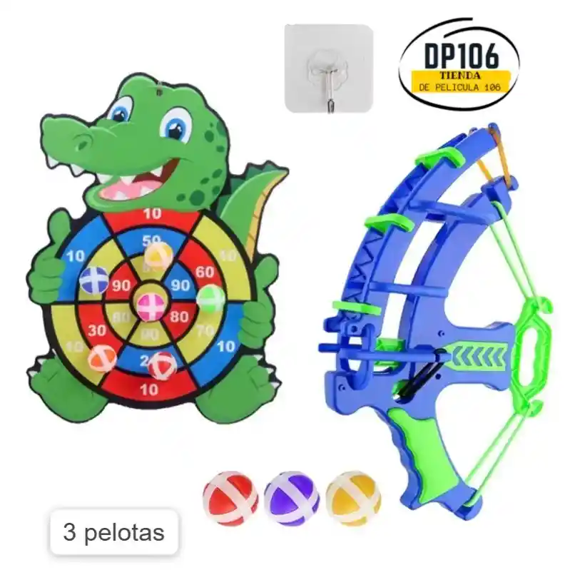 Arco Dino Con Marcador 3 Pelotas / Tiro Al Blanco