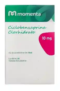 Ciclobenzaprina Clorhidrato 10 Mg X Caja