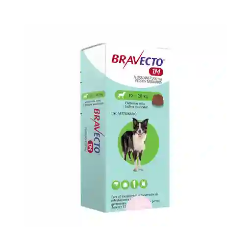 Bravecto 1 Mes 10 A 20 Kg