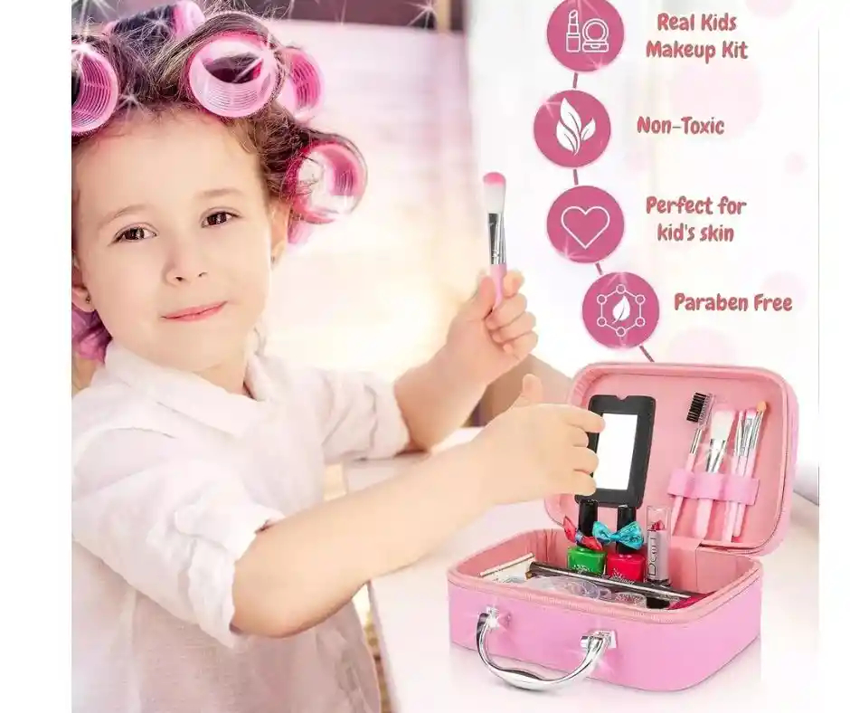 Set De Maquillaje Para Niñas Estuche Cofre Tocador Juguete.