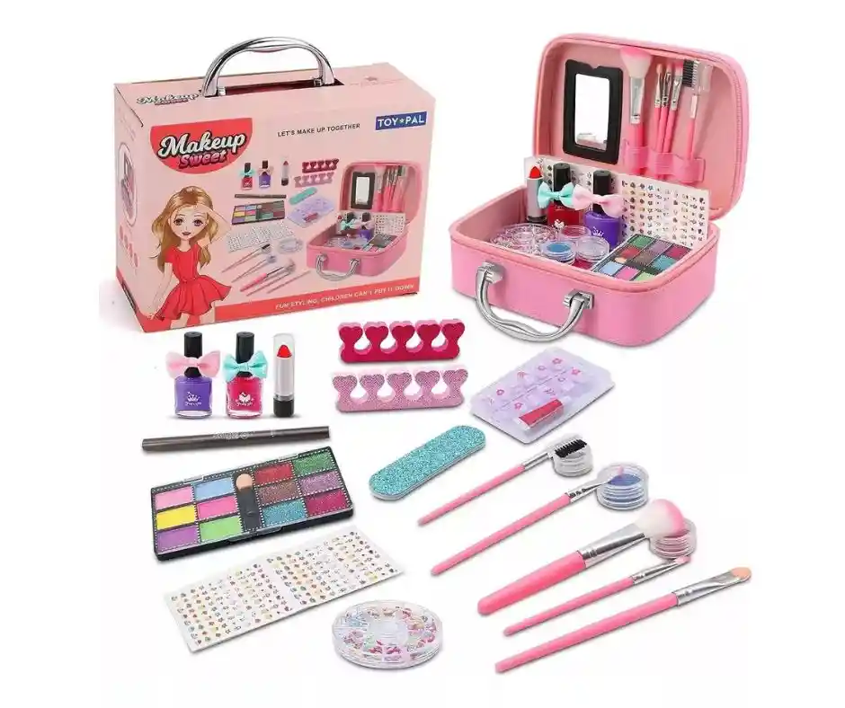 Set De Maquillaje Para Niñas Estuche Cofre Tocador Juguete.