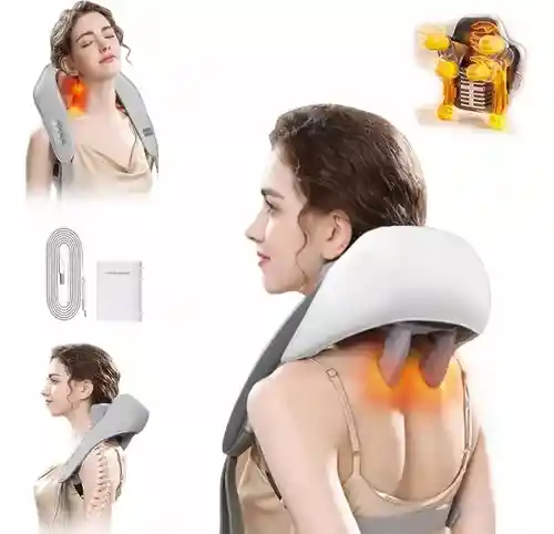 Masajeador De Cuello Espalda Recargable Calor Premium